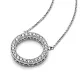 Pandora Κολιέ ασ.925 με κυβική ζιρκόνια, λογότυπο PANDORA (διπλής όψεως) 590514CZ