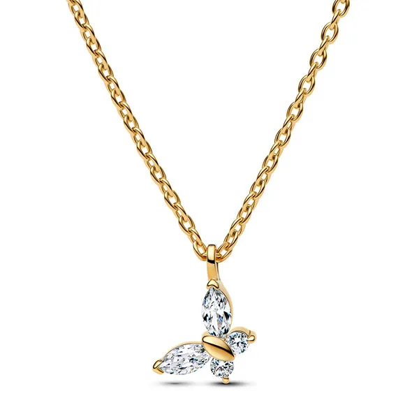 Pandora Κρεμαστό κολιέ με επιχρυσωμένο χρυσό και σχέδιο Ψίθυρος της Πεταλούδας 364267C01