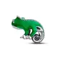 Pandora Disney Σύμβολο Σαύρα Pascal Ασημί με Πράσινο 793983c01