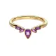 Pandora Δαχτυλίδι χρυσό 14k με μωβ πέτρες 164135c01