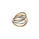 Pandora Δίτονο πλεγμένο δαχτυλίδι κύμα 164673C00