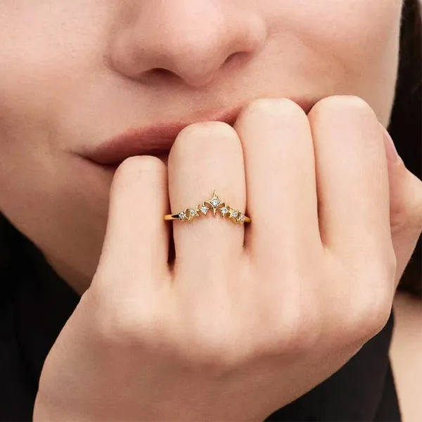 Pandora Δαχτυλίδι Τιάρα με Αστέρια 164946C01
