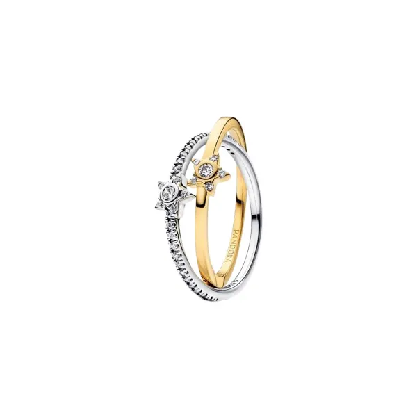 Pandora Λαμπερό Σταυρωτό Δαχτυλίδι Stella 165079C01
