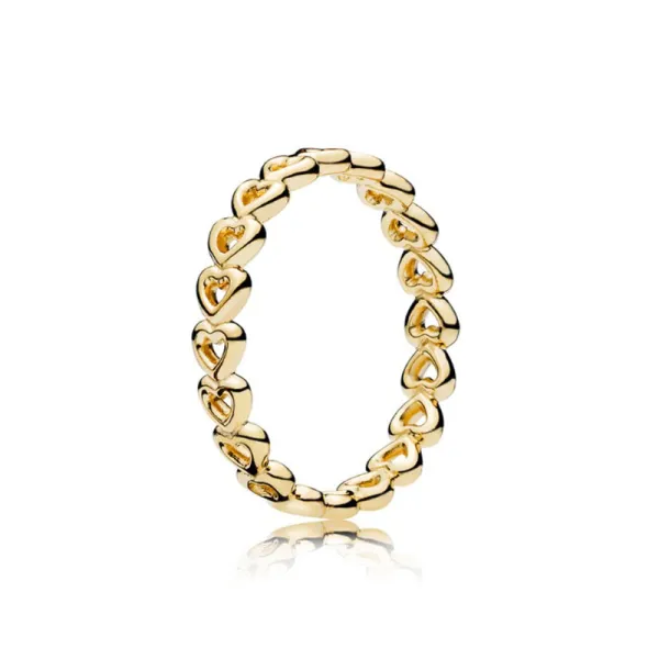 Pandora Δαχτυλίδι Χρυσό με καρδιές 167105