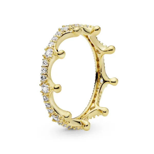 Pandora Αστραφτερό Χρυσό στέμμα Δαχτυλίδι 168654C01
