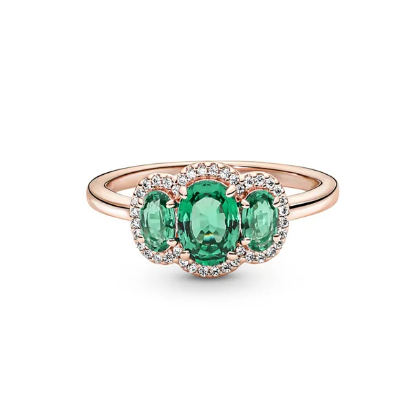 Pandora Δαχτυλίδι 14k Με Πράσινα Ζιρκόνια 180057C01