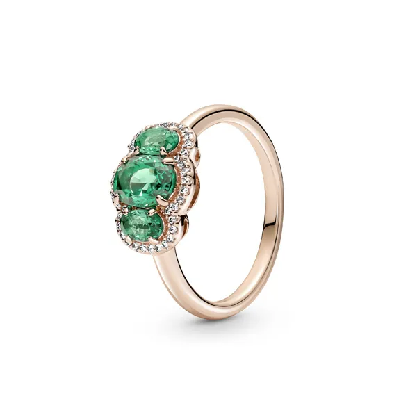 Pandora Δαχτυλίδι 14k Με Πράσινα Ζιρκόνια 180057C01