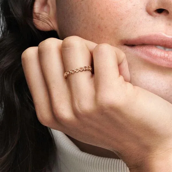 Pandora Δαχτυλίδι 14k Με Καρδιές 180177