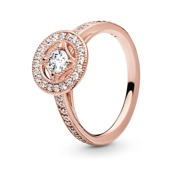 Pandora Ροζέ Δαχτυλίδι με ζιργκόν πέτρες 181006CZ