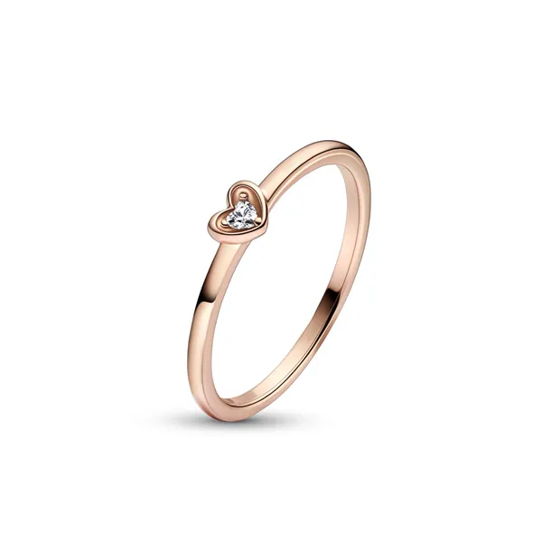 Pandora Δαχτυλίδι Ροζ Χρυσό με Καρδούλα 182495C01