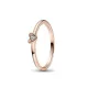 Pandora Δαχτυλίδι Ροζ Χρυσό με Καρδούλα 182495C01