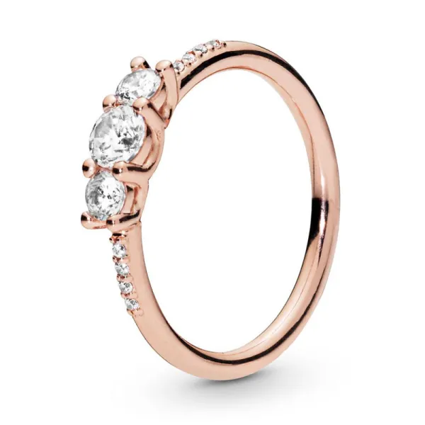 Pandora Καθαρό Τρίπετρο Δαχτυλίδι 186242CZ
