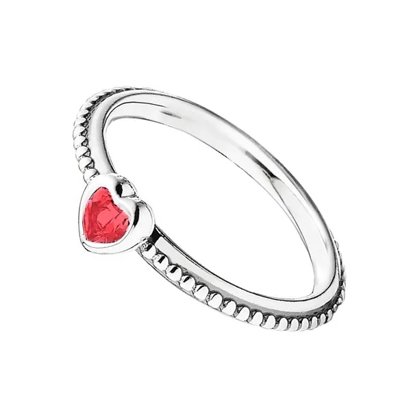 Pandora Δαχτυλίδι Καρδιά με Ρουμπίνι 190896SGR
