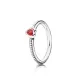 Pandora Δαχτυλίδι Καρδιά με Ρουμπίνι 190896SGR