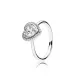 Pandora Δαχτυλίδι Καρδιά με Ζιρκόνια και Ασημί 190929CZ