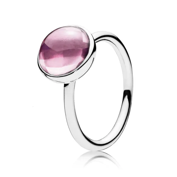 Pandora Δαχτυλίδι ασ.925 με ροζ κυβική ζιρκόνια 190982PCZ