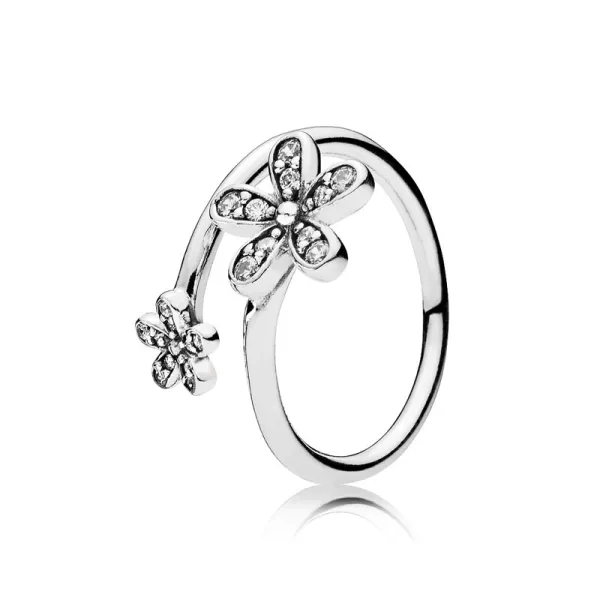 Pandora Ανοιχτό Δαχτυλίδι με Μαργαρίτες 191038CZ