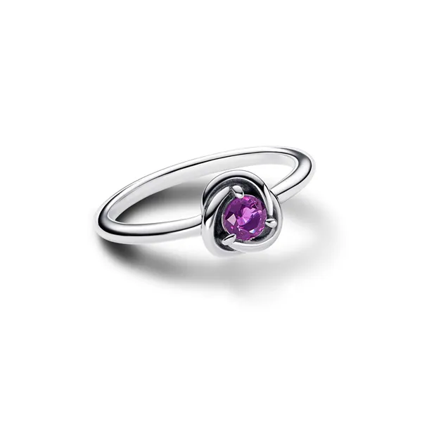 Pandora Δαχτυλίδι με μωβ πέτρα 192993C02