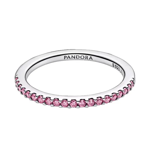 Pandora δαχτυλίδι με αστραφτερά ροζ ζιργκόν 192999C02