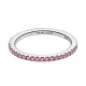 Pandora δαχτυλίδι με αστραφτερά ροζ ζιργκόν 192999C02