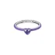 Pandora δαχτυλίδι με μοβ καρδιά 193088C04