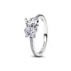 Pandora Δαχτυλίδι ασ. 925 με λευκή πέτρα Stitch 193740C01