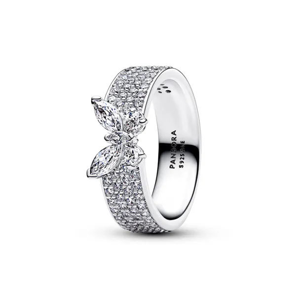 Pandora Δαχτυλίδι ασ. 925 με κυβική ζιρκόνια, πεταλούδα 194270C01