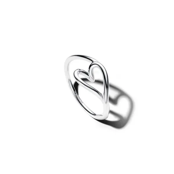 PANDORA Δαχτυλίδι με οργανικό σχήμα καρδιάς μικρό 194361C00