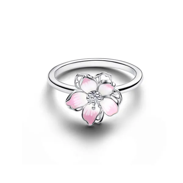 Pandora Δαχτυλίδι Λουλούδι Ασημί Ροζ 194371C01