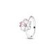 Pandora Δαχτυλίδι Λουλούδι Ασημί Ροζ 194371C01