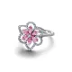 Pandora Δαχτυλίδι Ασημί Ροζ Λουλούδι Κοκτέιλ 194577C01