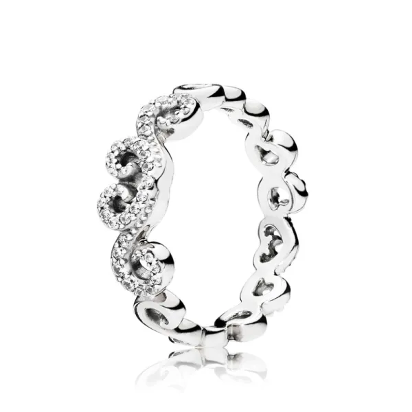 Pandora Αστραφτερό Ασημένιο Δαχτυλίδι 197117CZ