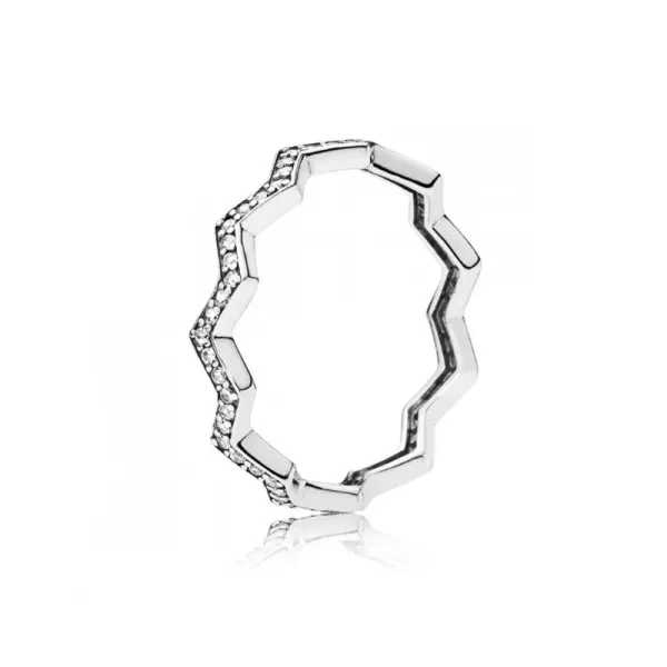 PANDORA Λαμπερό ζιγκ-ζαγκ Δαχτυλίδι 197751CZ