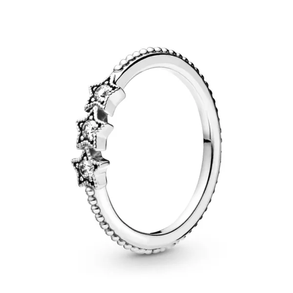 PANDORA Ασημένιο Δαχτυλίδι με Αστέρια 198492C01