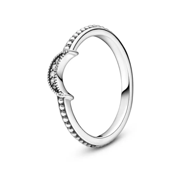 Pandora Δαχτυλίδι με μισοφέγγαρο και ζιρκόν 199156C01