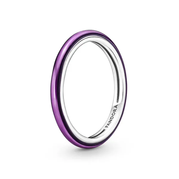 PANDORA Δαχτυλίδι ασ. 925 με μώβ σμάλτο 199655C01