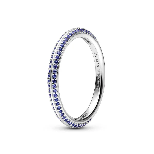 Pandora ME Blue Pavé Δαχτυλίδι ασήμι 925 με μπλε κρύσταλλο 199679C03