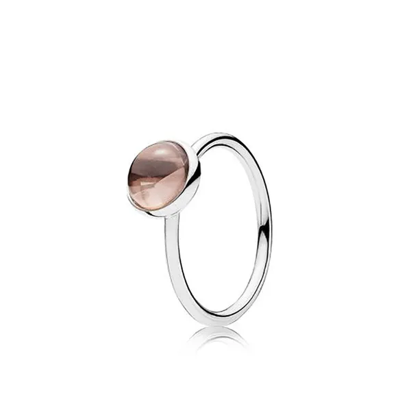 Pandora Δαχτυλίδι με ροζ πέτρα 191027NBP
