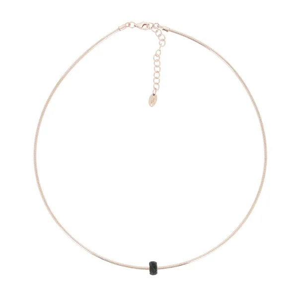 ΚΟΛΙΕ ΡΟΖ ΜΕ ΜΑΥΡΗ ΔΙΑΜΑΝΤΟΣΚΟΝΗ PESAVENTO