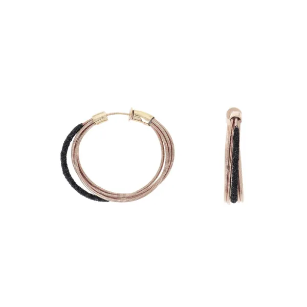 ΣΚΟΥΛΑΡΙΚΙΑ ΡΟΖ ΑΣΗΜΙ ΜΕ ΜΑΥΡΗ ΔΙΑΜΑΝΤΟΣΚΟΝΗ PESAVENTO