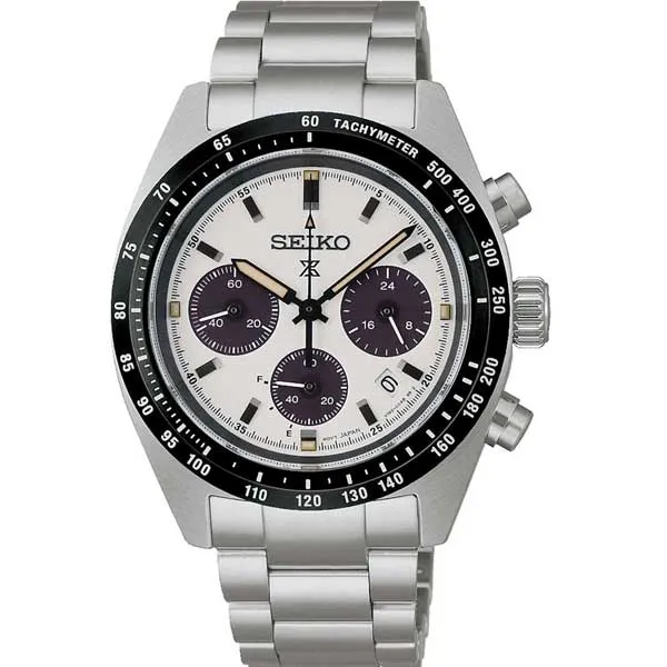 Seiko Ανδρικό Ρολόι Prospex Speedtimer Solar Chronograph Silver Stainless Steel Bracelet SSC961P1