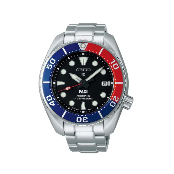 SEIKO Ανδρικό Ρολόι Prospex PADI Automatic Ασημένιο από ανοξείδωτο ατσάλι SPB181J1