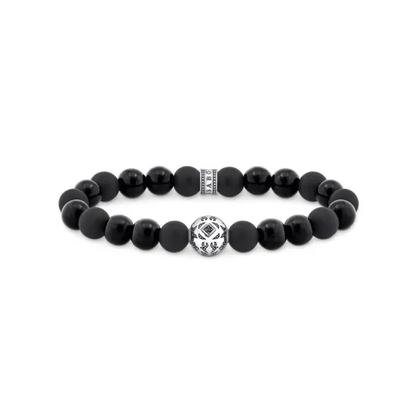 Thomas Sabo Ανδρικό Βραχιόλι με Χάντρες από Μαύρο Ασήμι A2145-705-11-L19