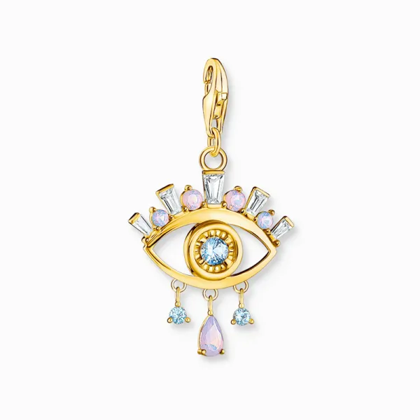 Thomas Sabo Γούρι μενταγιόν Μάτι επίχρυσο 1926-971-7