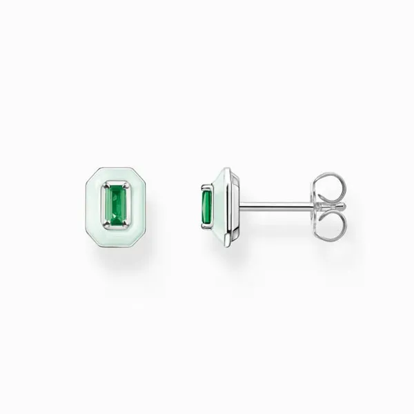 Thomas Sabo Πράσινα Σκουλαρίκια H2270-496-6