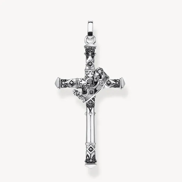 Thomas Sabo Μενταγιόν σταυρός και στέμμα PE886-643-11