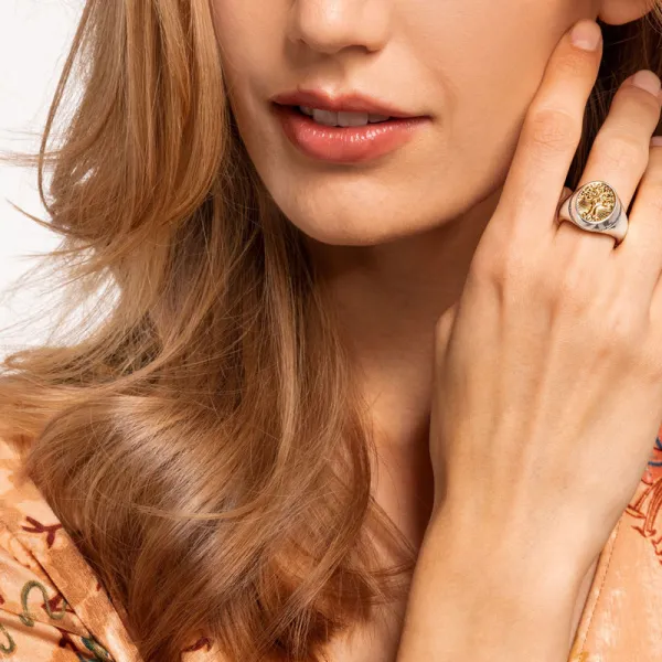 Thomas Sabo Δαχτυλίδι Δέντρο της Αγάπης χρυσό TR2296-966-39-62