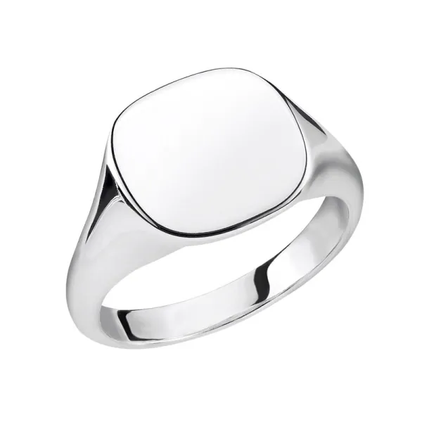 Thomas Sabo Ασημένιο κλασικό τετράγωνο δαχτυλίδι σινιέ TR2248-001-21