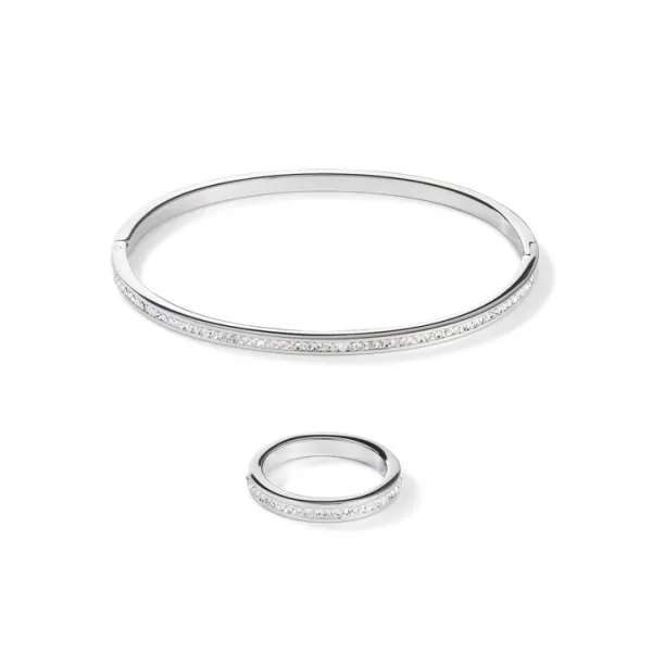 COEUR DE LION Βραχιόλια από ανοξείδωτο ατσάλι ασήμι & κρύσταλλα pavé κρύσταλλο 0129331817