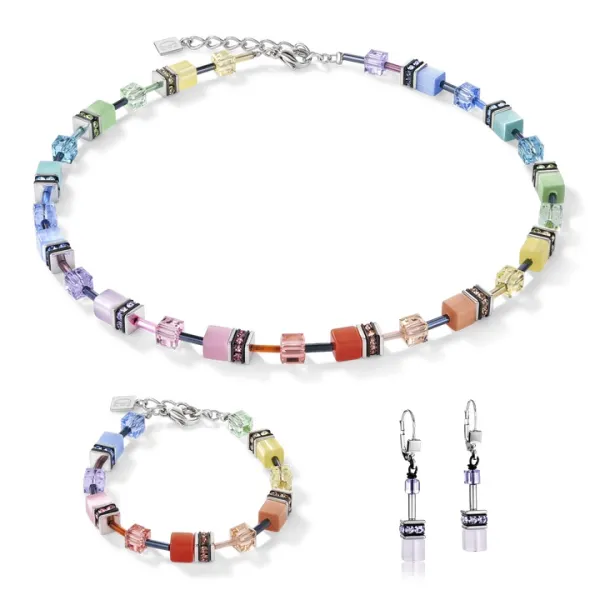 COEUR DE LION Σκουλαρίκια GeoCUBE® Πολύχρωμα μαλακά 2838201542